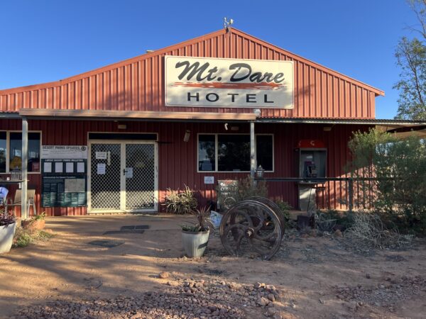 Mt Dare Hotel on the western fringe of the Simpson Desert, a popular staging point for adventurers