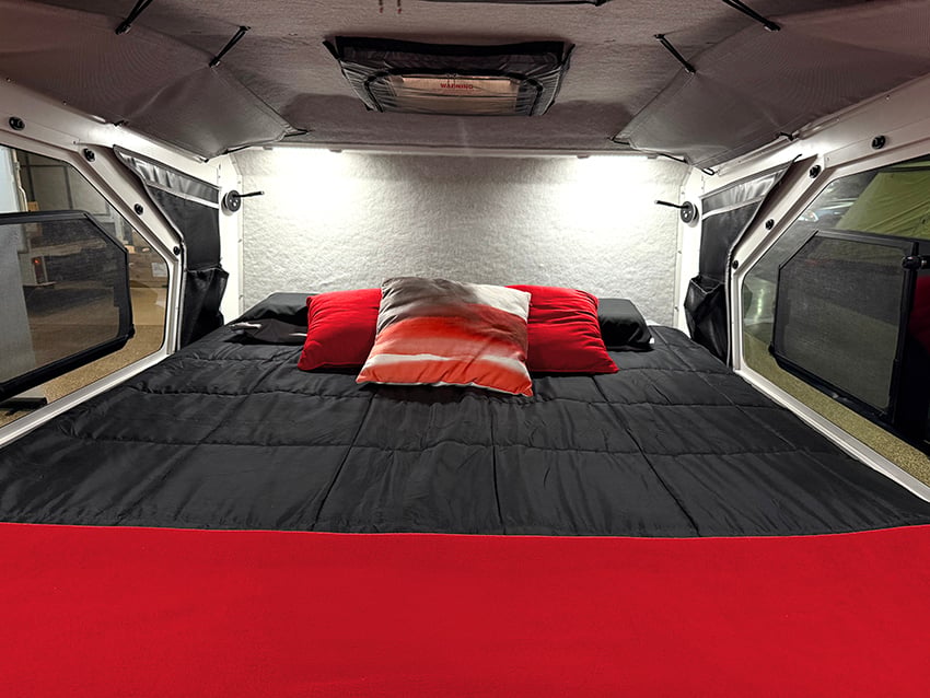 Mk6 Tvan interior showing increased headroom above the bed and redesigned roof profile.