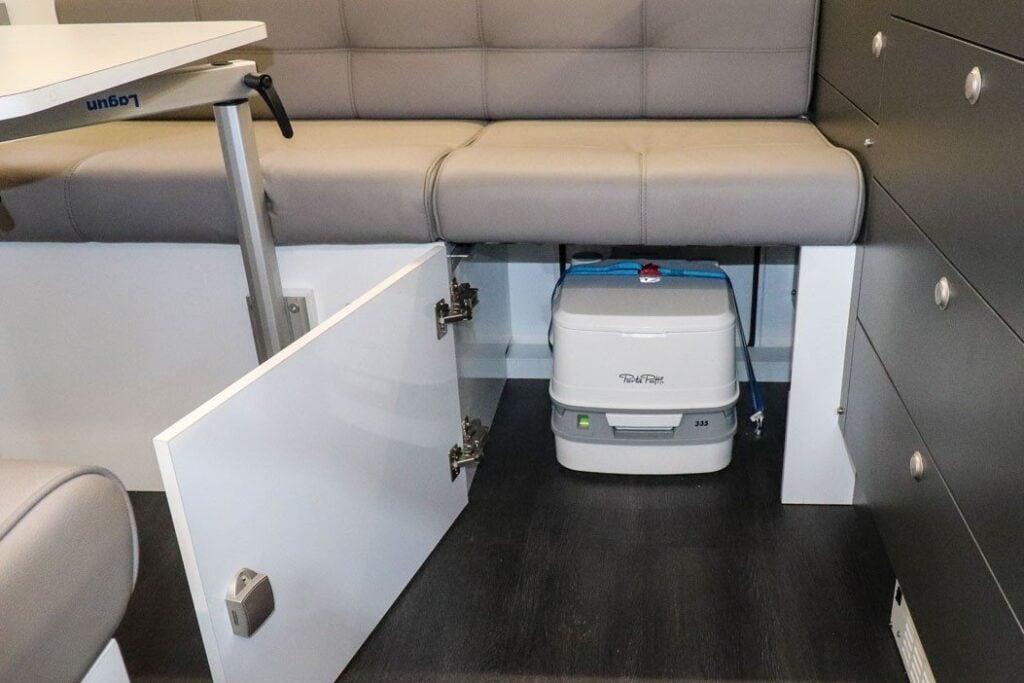 Rhinomax Renegade 12 under-seat portaloo compartment